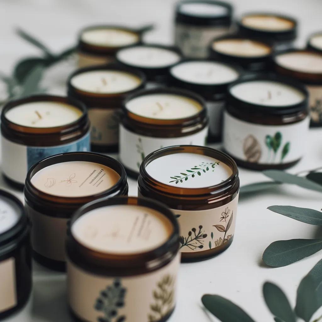 custom labels for candles and cosmetics