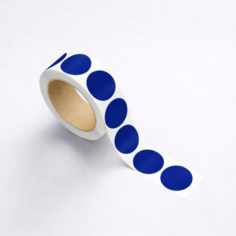 Circle Labels Printed On The Roll