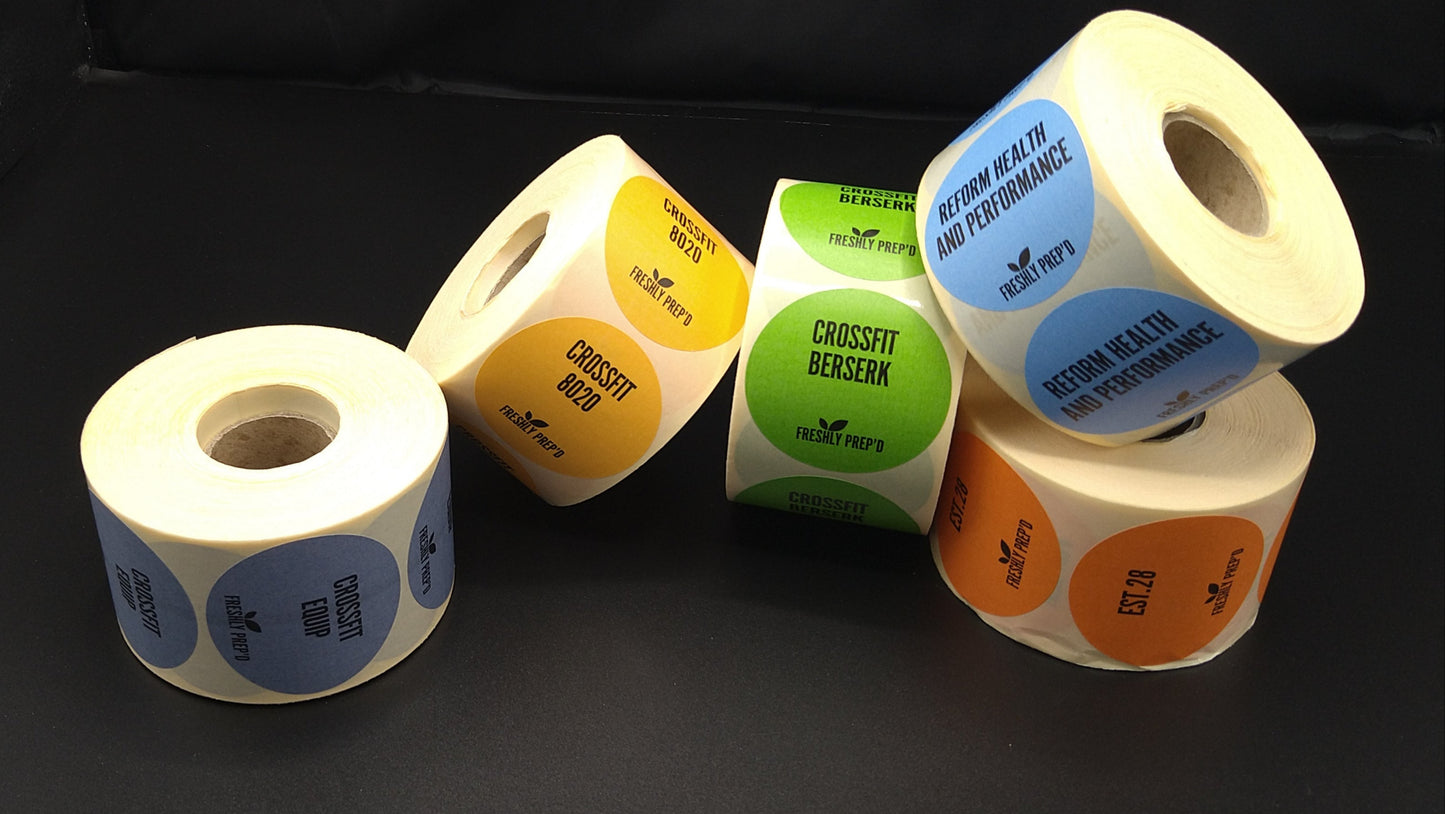 Circle Labels Printed On The Roll