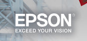 Epson logo with tagline 'Exceed Your Vision' on a white background