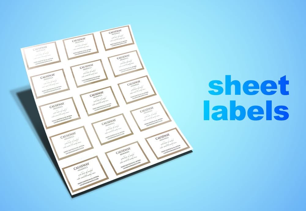 Square Stickers On Sheet - Custom Printed | B&S Labels - B & S LABELS