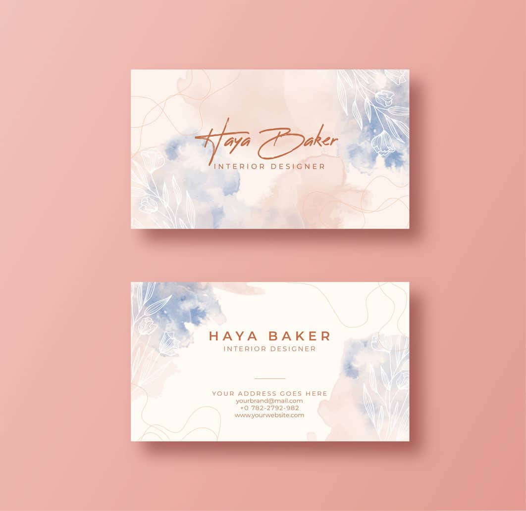 Beautiful business cards to showcase B&S Labels business card printing services