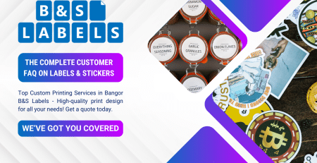 A banner saying The Complete Customer FAQ on Labels & Stickers